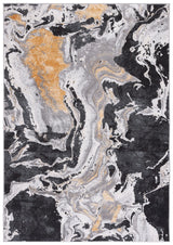 Safavieh Amelia 4'-5" x 6'-5" Rug in Charcoal / Gold
