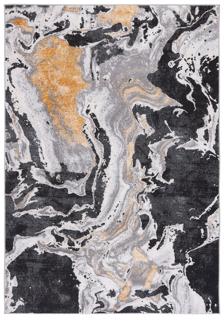 Safavieh Amelia 4'-5" x 6'-5" Rug in Charcoal / Gold