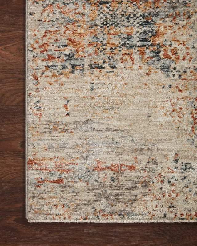 Loloi Axel Axe-06 Sand/Multi Rugs - corner on wood