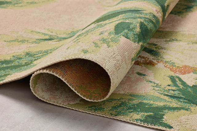Loloi Botanical BOT-04 Clay / Green Rug - pile height
