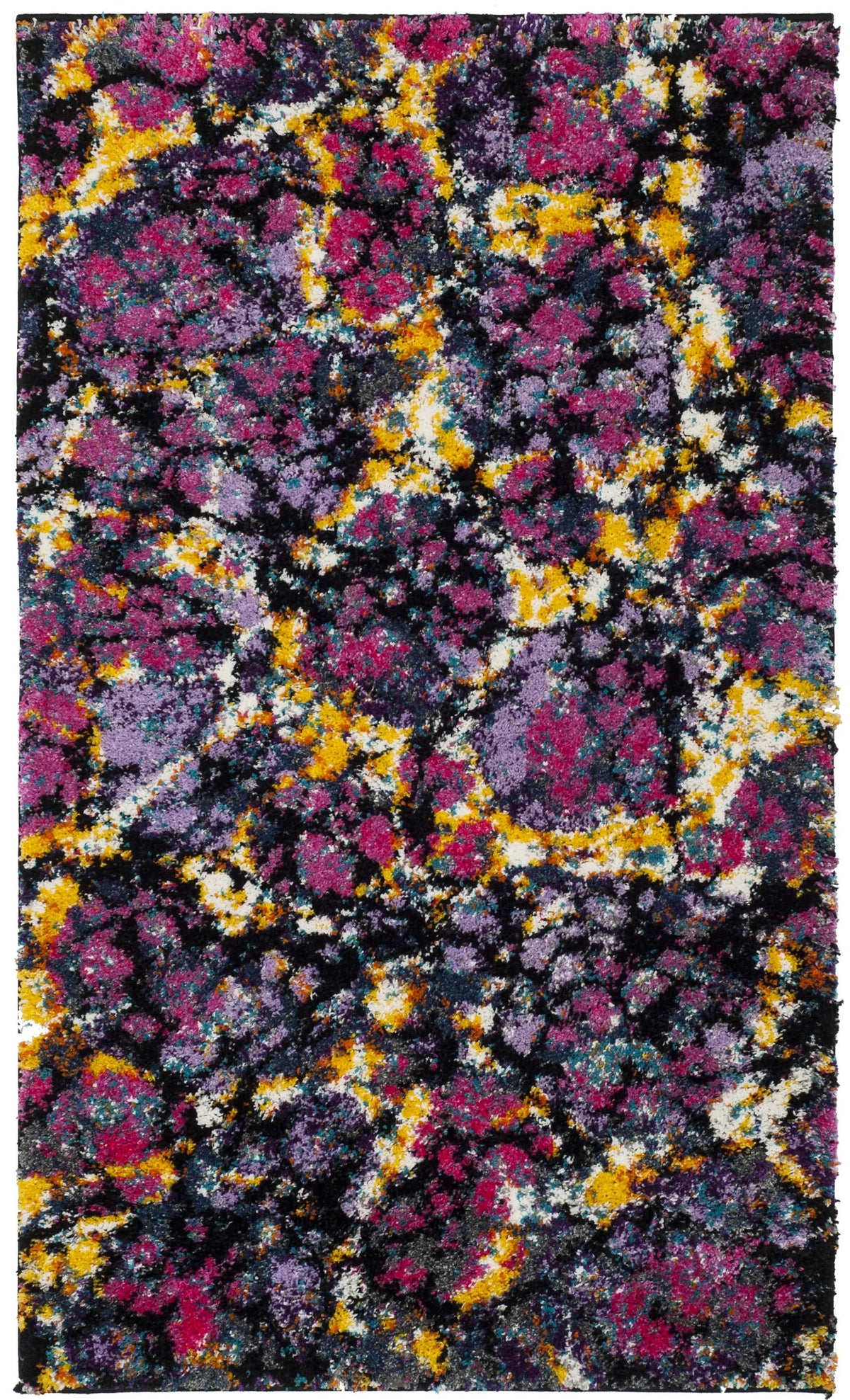 Safavieh Fiesta Shag 3'-0" x 5'-0" Rug in Lavander / Multi