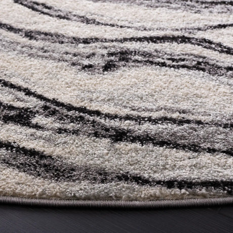 Safavieh Tulum 6'-7" x 6'-7" Rug in Ivory / Black
