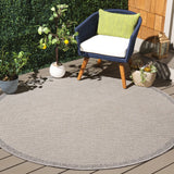 Safavieh Sisal All-Weather 6'-7" x 6'-7" Rug in Ivory / Grey