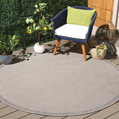 Safavieh Sisal All-Weather 6'-7" x 6'-7" Rug in Ivory / Grey