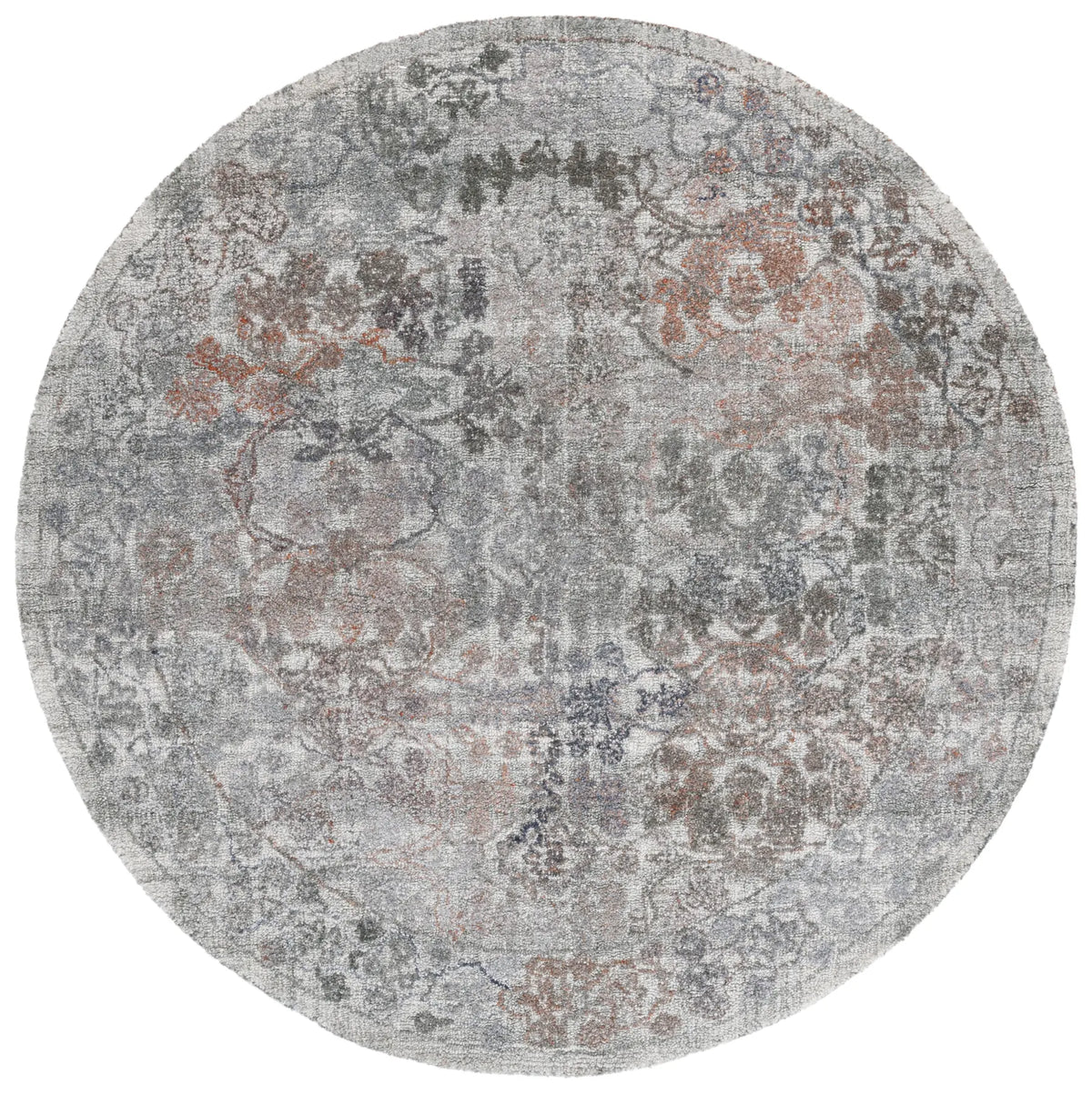 Safavieh Marquee 6'-0" x 6'-0" Rug in Rust / Grey