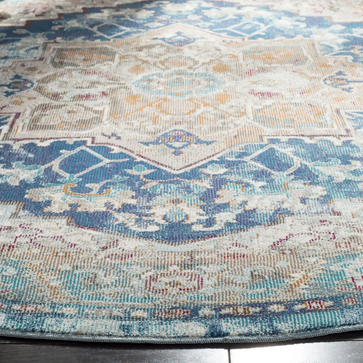 Safavieh Aria 6'-5" x 6'-5" Rug in Blue / Beige