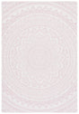 Safavieh Courtyard 4'-0" x 5'-7" Rug in Ivory / Soft Pink