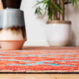 Safavieh Sahara 4'-0" x 6'-0" Rug in Rust / Aqua