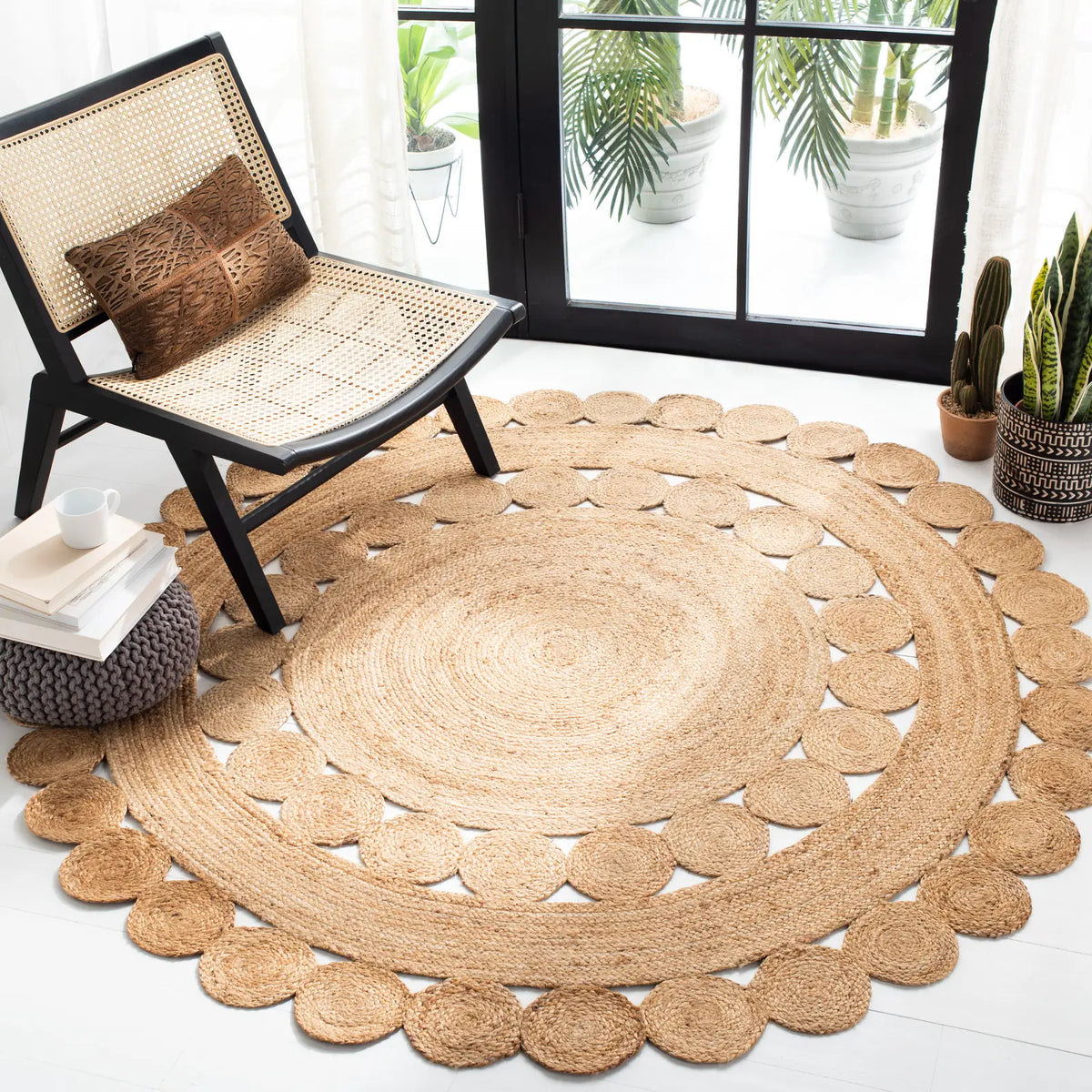 Safavieh Natural Fiber 5'-0" x 5'-0" Rug in Natural