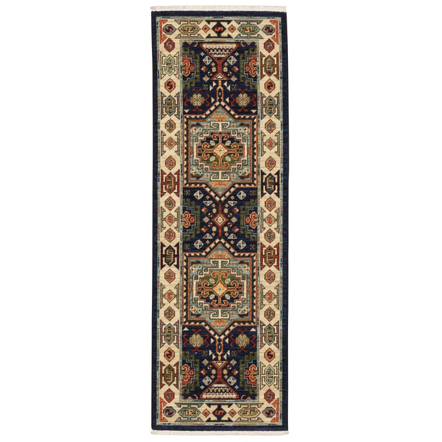 Oriental Weavers Sphinx Lilihan 041H6 Blue/ Ivory Rugs - runner