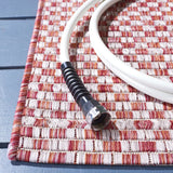 Safavieh Courtyard 4'-0" x 5'-7" Rug in Rust / Light Grey