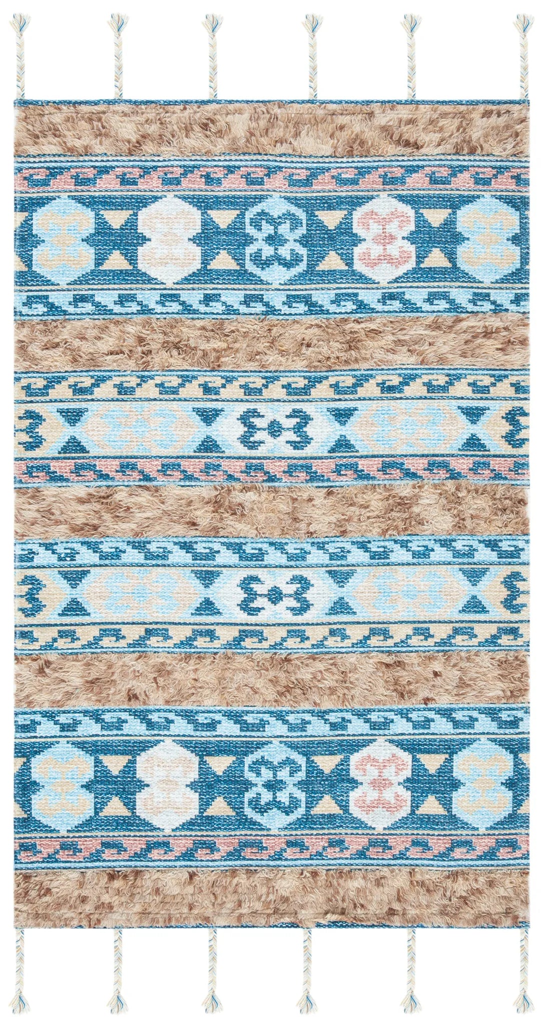 Safavieh Saffron 3'-0" x 5'-0" Rug in Blue / Taupe