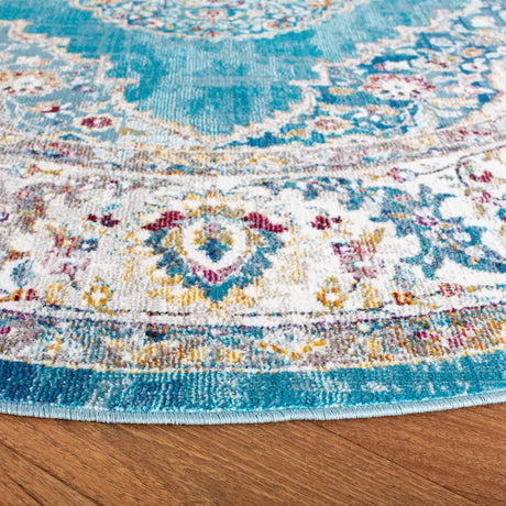 Safavieh Aria 6'-5" x 6'-5" Rug in Ivory / Navy