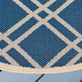 Safavieh Courtyard 5'-3" x 5'-3" Rug in Navy / Beige