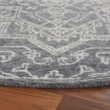 Safavieh Micro-Loop 6'-0" x 6'-0" Rug in Grey / Ivory