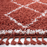 Safavieh Pro Lux Shag 400 4'-0" x 6'-0" Rug in Rust / Creme