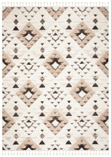 Safavieh Moroccan Tassel Shag 10'-0" x 14'-0" Rug in Ivory / Brown