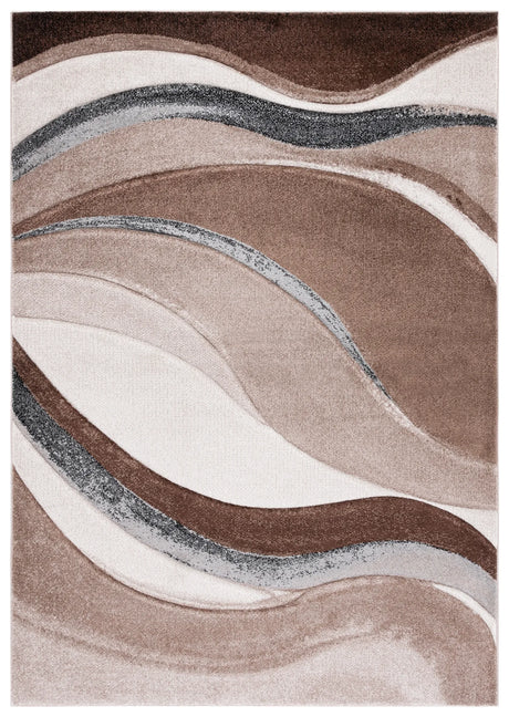 Safavieh Hollywood 4'-0" x 6'-0" Rug in Brown / Ivory