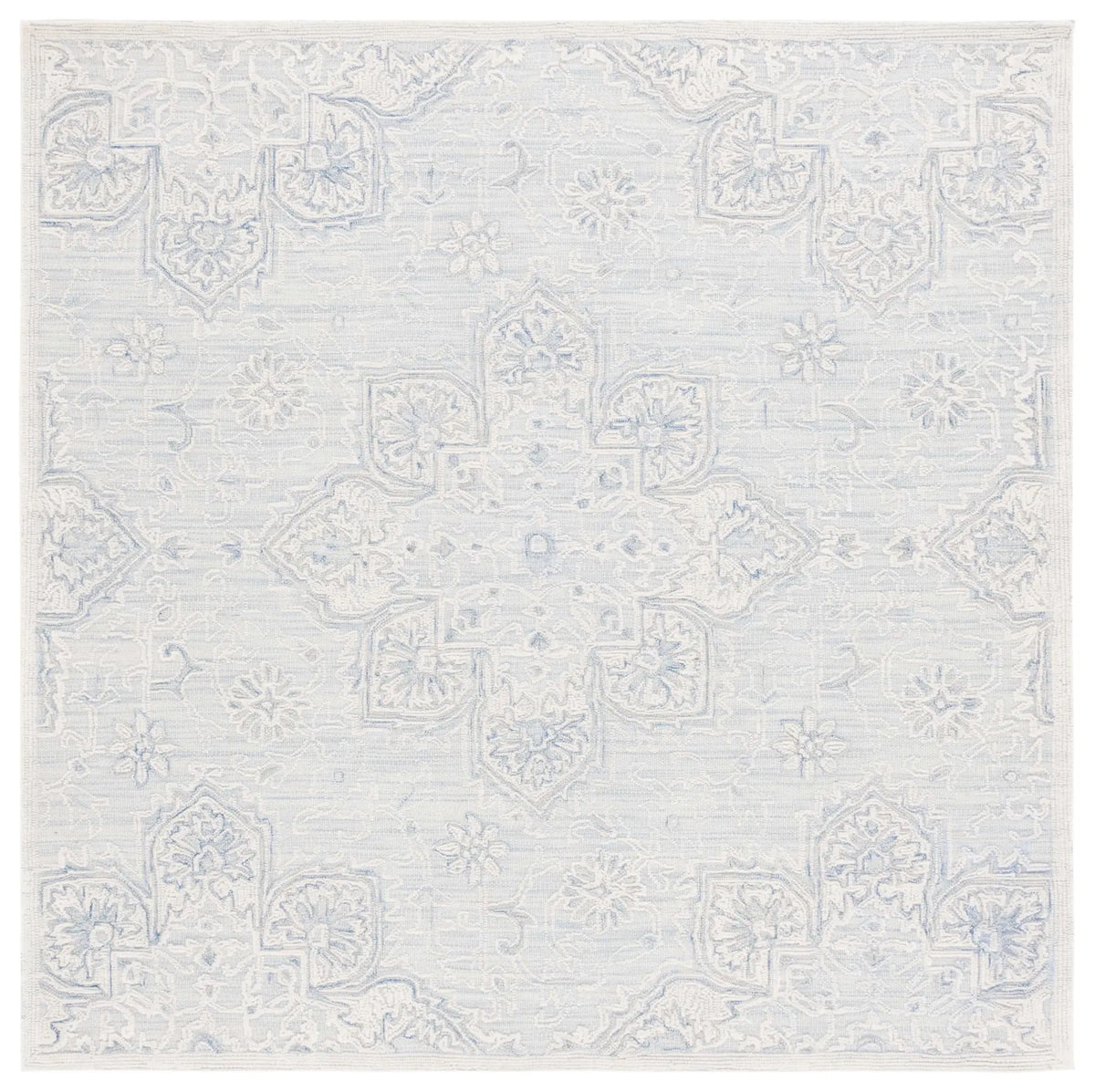 Safavieh Trace 6'-0" x 6'-0" Rug in Light Blue / Ivory