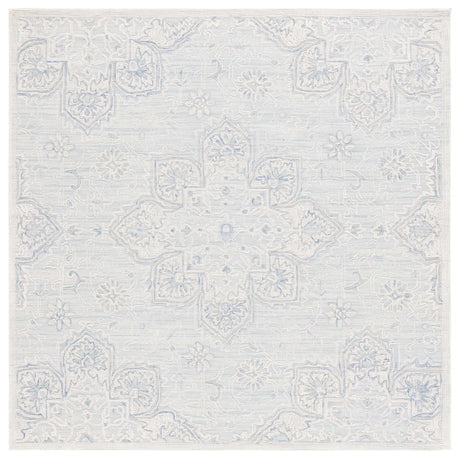 Safavieh Trace 6'-0" x 6'-0" Rug in Light Blue / Ivory