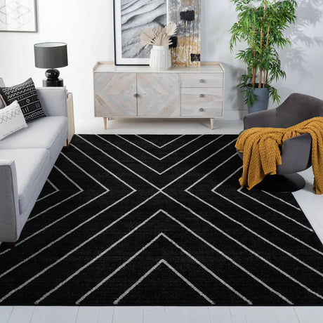 Safavieh Adirondack 10'-0" x 14'-0" Rug in Black / Light Grey