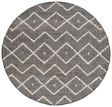 Safavieh Kilim 5'-0" x 5'-0" Rug in Charcoal / Natural