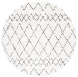 Safavieh Berber Shag 5'-1" x 5'-1" Rug in Cream / Light Grey