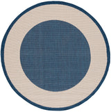 Safavieh Courtyard 5'-3" x 5'-3" Rug in Navy / Beige