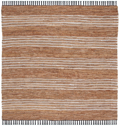 Safavieh Vintage Leather 6'-0" x 6'-0" Rug in Brown / Natural