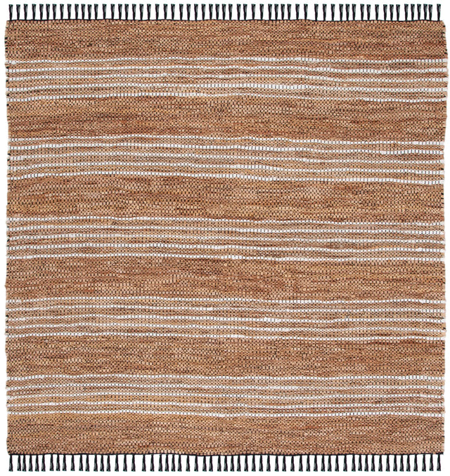 Safavieh Vintage Leather 6'-0" x 6'-0" Rug in Brown / Natural