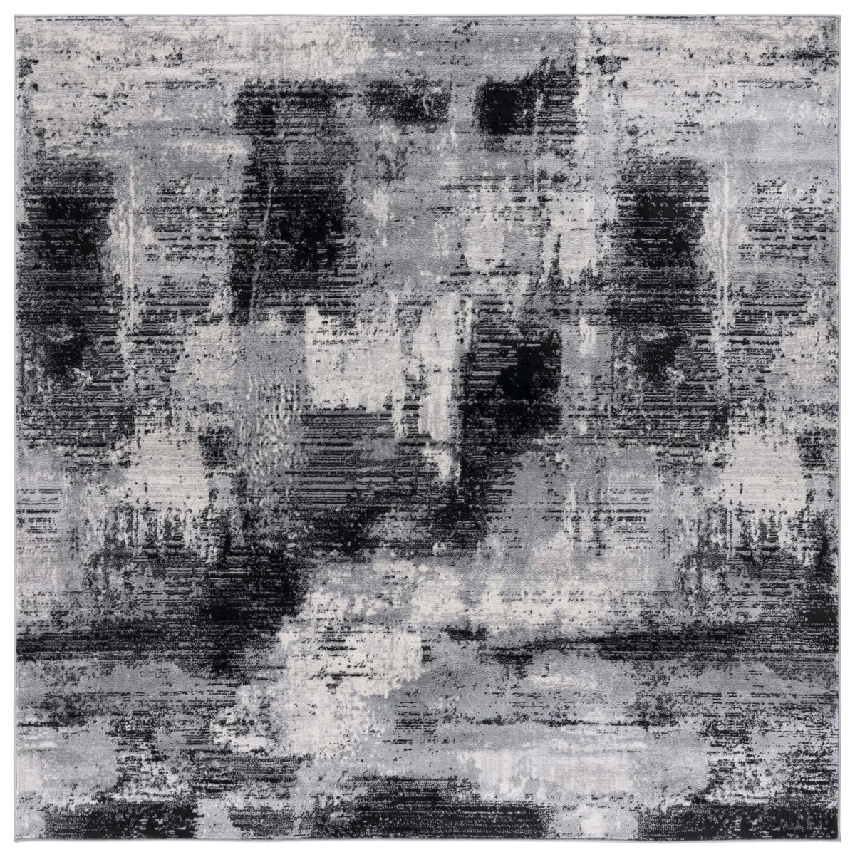 Safavieh Jasper 100 6'-7" x 6'-7" Rug in Black / Ivory