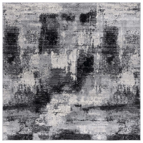 Safavieh Jasper 100 6'-7" x 6'-7" Rug in Black / Ivory