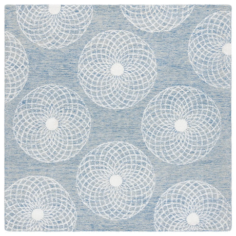 Safavieh Ebony 6'-0" x 6'-0" Rug in Blue / Ivory