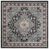 Safavieh Lyndhurst 7'-0" x 7'-0" Rug in Anthracite / Teal
