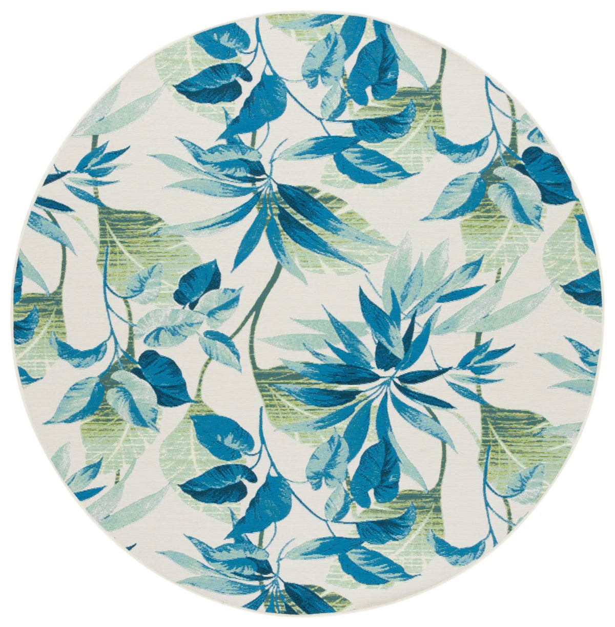 Safavieh Barbados 500 6'-7" x 6'-7" Rug in Ivory / Blue