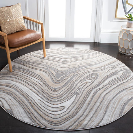 Safavieh Craft 6'-7" x 6'-7" Rug in Gold / Grey