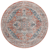 Safavieh Vintage Tabriz 6'-7" x 6'-7" Rug in Rust / Blue