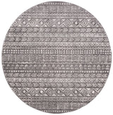 Safavieh Tulum 5'-0" x 5'-0" Rug in Dark Grey / Ivory