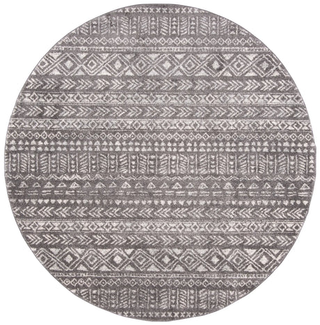 Safavieh Tulum 5'-0" x 5'-0" Rug in Dark Grey / Ivory