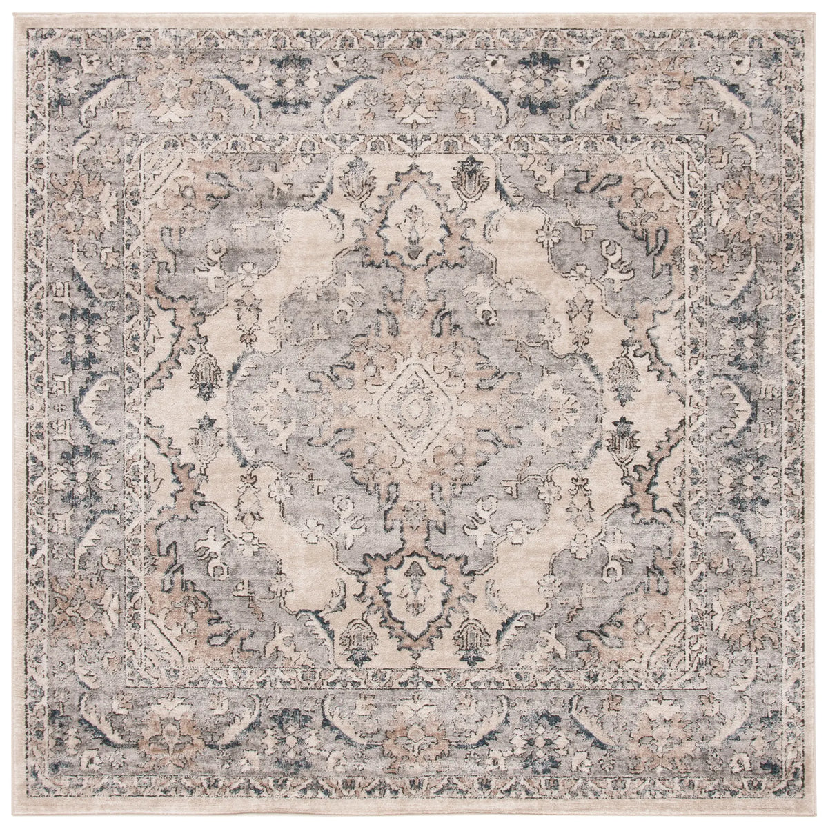 Safavieh Martha Stewart 6'-7" x 6'-7" Rug in Beige / Grey