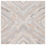Safavieh Abstract 6'-0" x 6'-0" Rug in Grey / Rust