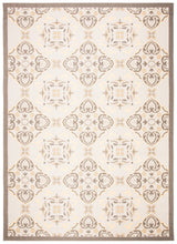 Safavieh Courtyard 6'-7" x 9'-6" Rug in Anthracite / Light Grey
