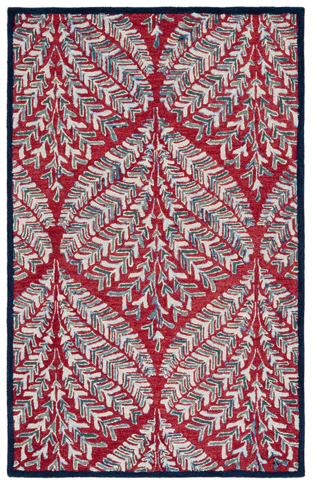 Safavieh Capri 4'-0" x 6'-0" Rug in Red / Green