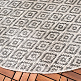 Safavieh Courtyard 6'-7" x 6'-7" Rug in Beige / Black