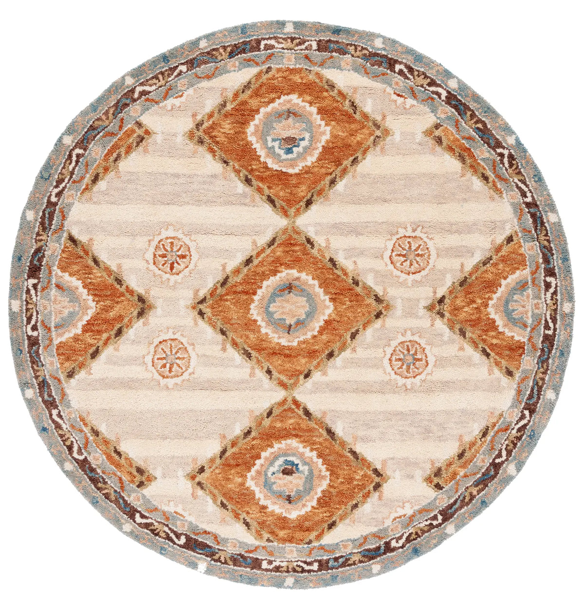 Safavieh Aspen 5'-0" x 5'-0" Rug in Brown / Blue