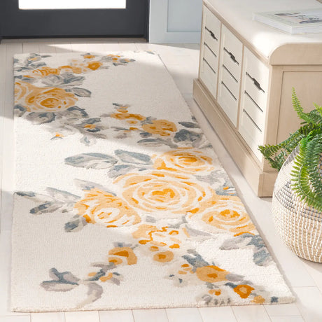 Safavieh Jardin 2'-3" x 8'-0" Rug in Ivory / Gold