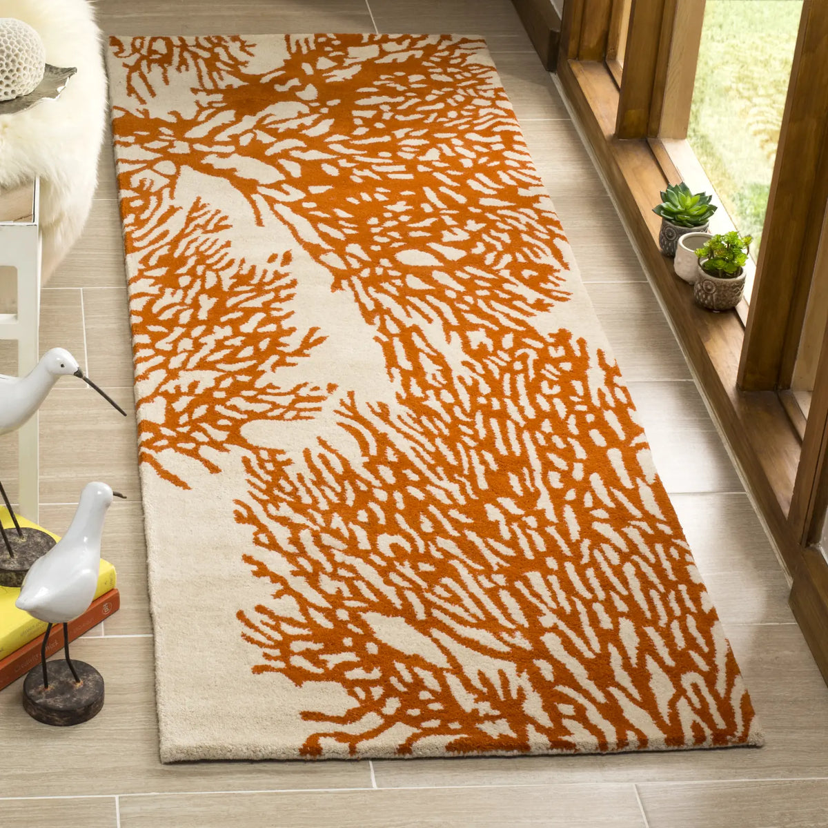 Safavieh Bella 2'-3" x 7'-0" Rug in Beige / Terracotta