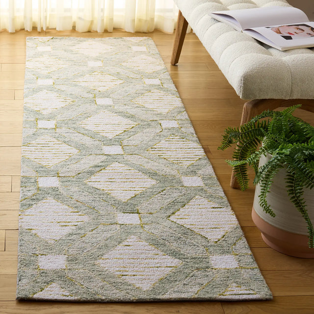 Safavieh Pine 2'-3" x 8'-0" Rug in Sage / Ivory