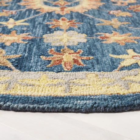 Safavieh Blossom 6'-0" x 6'-0" Rug in Navy / Brown