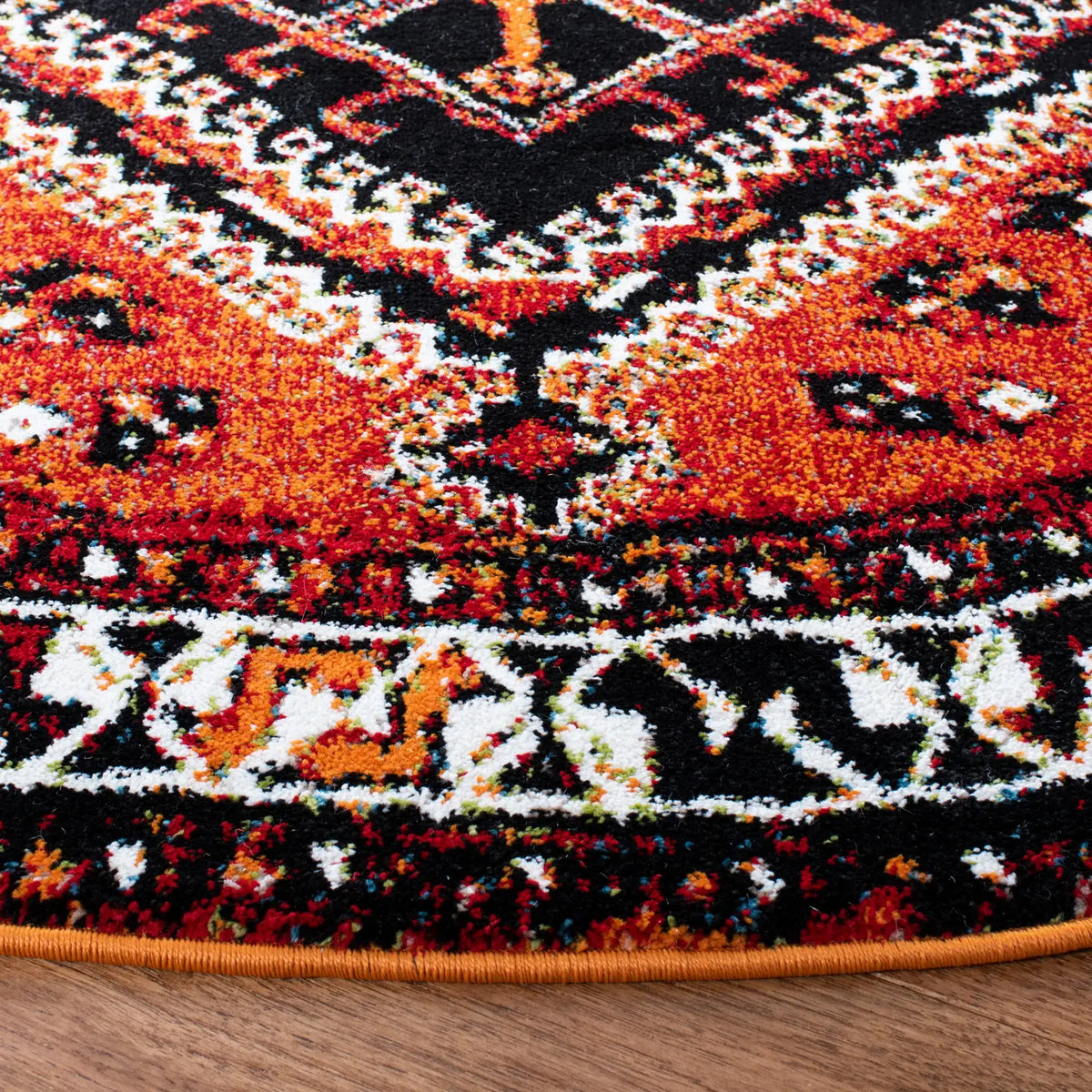 Safavieh Vintage Hamadan 6'-7" x 6'-7" Rug in Orange / Red